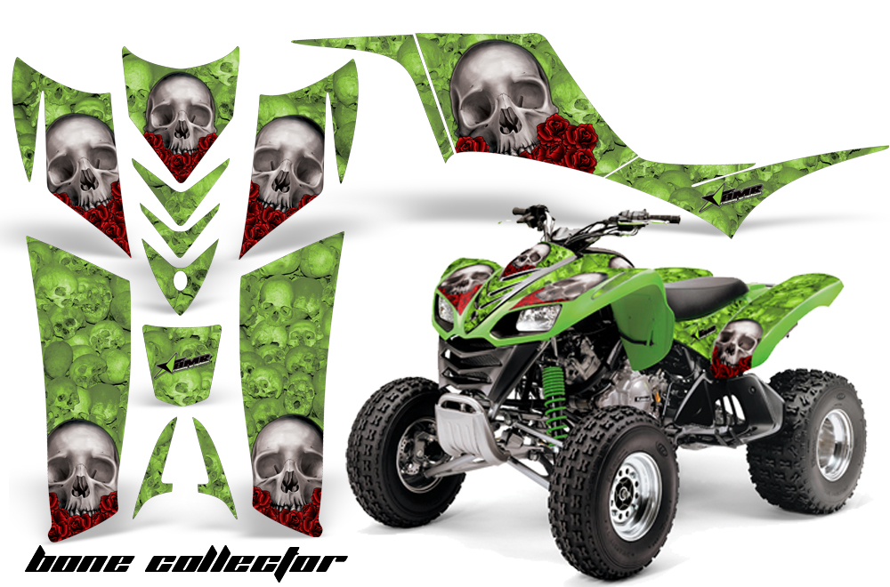 Kawasaki KFX 700 Graphics bonecollector green